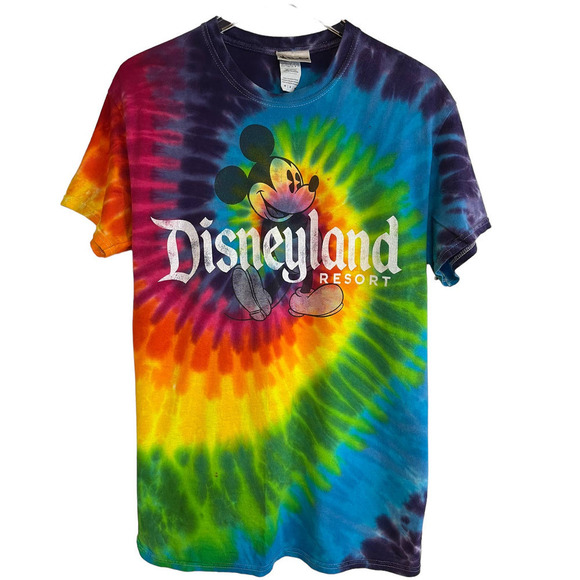 Disney Parks Resort Tie Dyed Mickey Mouse Disneyland T Shirt Size M - Picture 1 of 6